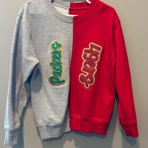 Kids Two-Tone Sweatshirt - Gray and Red